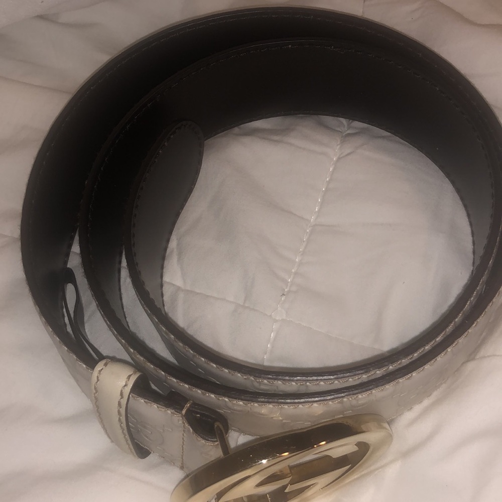 Guccissima Belt Interlocking G Palladium Leather - Picture 9 of 11